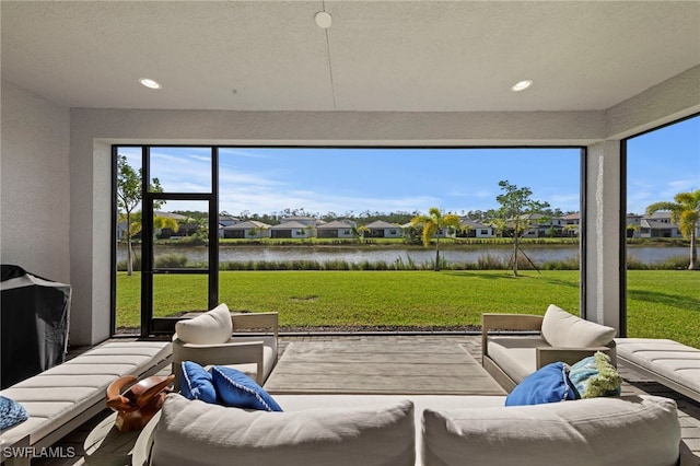 20368 Estero Crossing Blvd, Estero, FL 33928 - view of patio with a water view and a residential view