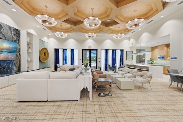 20368 Estero Crossing Blvd, Estero, FL 33928 - lobby with coffered ceiling, a towering ceiling, and recessed lighting