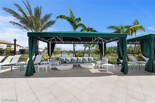 20368 Estero Crossing Blvd, Estero, FL 33928 - view of patio with a gazebo and an outdoor hangout area