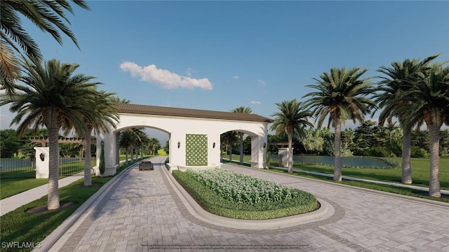 1829 Verada Ct, Naples, FL 34120 - surrounding community featuring curved driveway and a water view