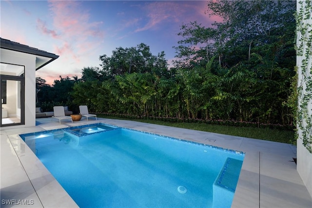 850 10th St N, Naples, FL 34102 - view of pool featuring a patio and a pool with connected hot tub