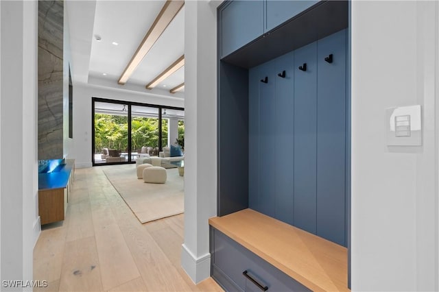 850 10th St N, Naples, FL 34102 - mudroom featuring light wood finished floors and recessed lighting