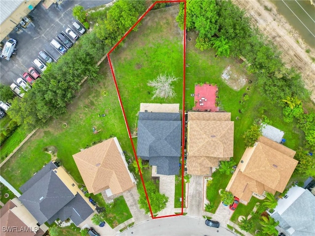 8094 Silver Birch Way, Lehigh Acres, FL 33971 - aerial overview of property's location featuring property boundaries highlighted