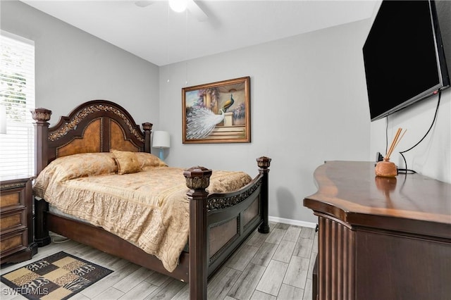 8094 Silver Birch Way, Lehigh Acres, FL 33971 - bedroom with light wood-style flooring and ceiling fan