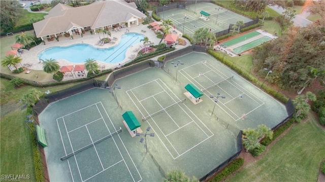 3681 Mossy Oak Dr, Fort Myers, FL 33905 - aerial view of a pool area