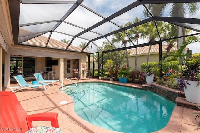 3681 Mossy Oak Dr, Fort Myers, FL 33905 - outdoor pool with a patio area and a lanai