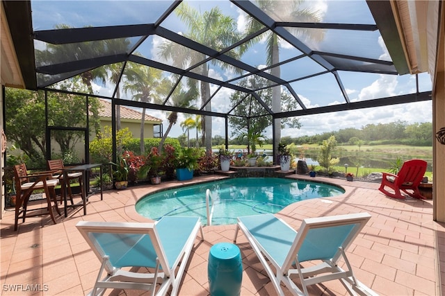 3681 Mossy Oak Dr, Fort Myers, FL 33905 - outdoor pool with a patio and a lanai