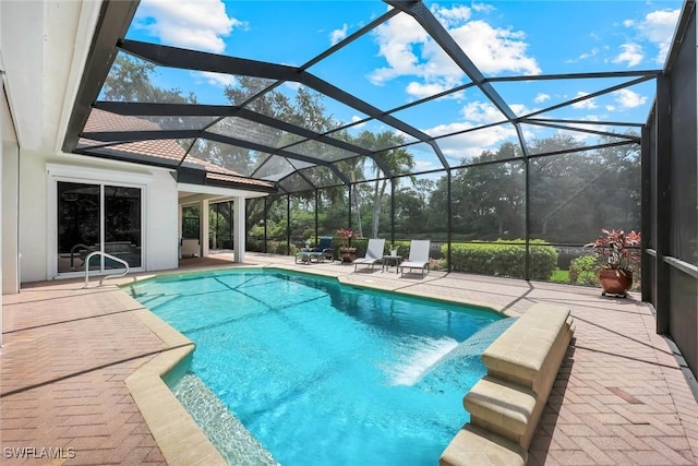 6632 Glen Arbor Way, Naples, FL 34119 - outdoor pool featuring a patio and a lanai