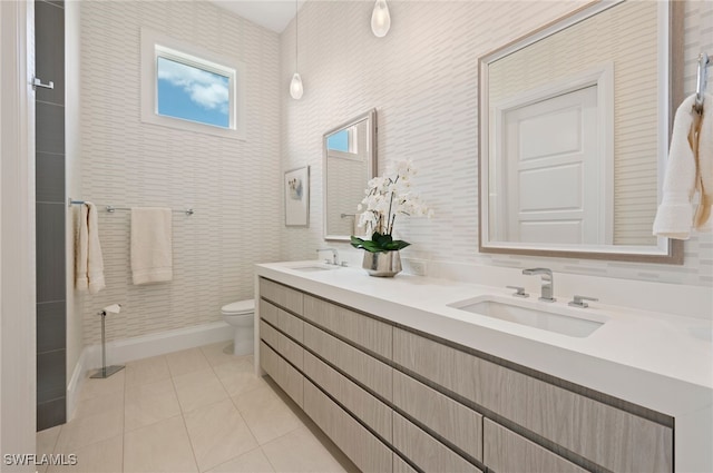 4297 Deephaven Ln, Naples, FL 34119 - full bath featuring double vanity and tile patterned flooring