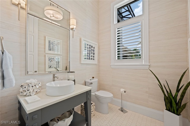 4297 Deephaven Ln, Naples, FL 34119 - bathroom with vanity and tile patterned floors
