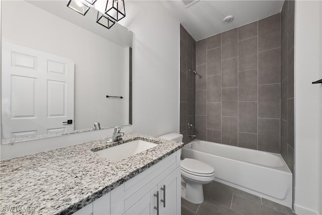2429/2431 Lola Ave S, Lehigh Acres, FL 33973 - bathroom featuring vanity, tile patterned floors, and tub / shower combination