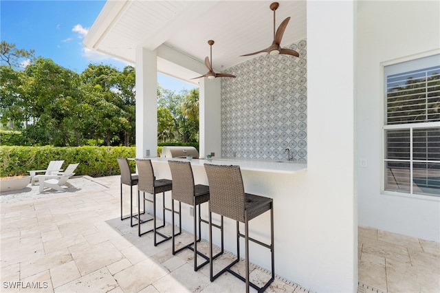 2274 Hawksridge Dr, Naples, FL 34105 - view of patio with a ceiling fan