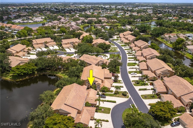 15050 Lakeside View Dr Unit 1001, Fort Myers, FL 33919 - aerial view of property and surrounding area with nearby suburban area and a nearby body of water