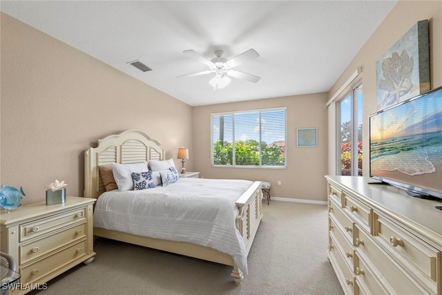8421 Southbridge Dr Unit 4, Estero, FL 33967 - bedroom with light carpet and ceiling fan