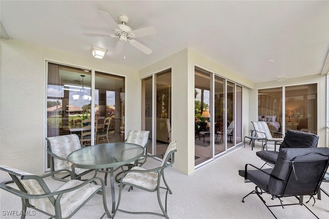 8421 Southbridge Dr Unit 4, Estero, FL 33967 - sunroom / solarium with a ceiling fan
