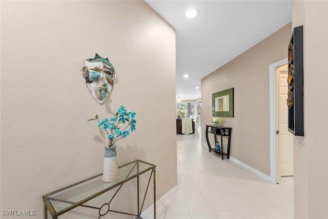 8421 Southbridge Dr Unit 4, Estero, FL 33967 - corridor featuring recessed lighting and light tile patterned floors