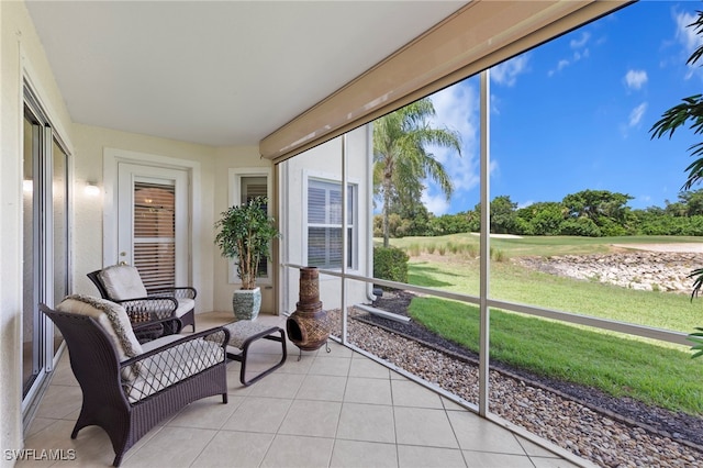 28649 San Lucas Ln Unit 102, Bonita Springs, FL 34135 - sunroom / solarium with golf course view
