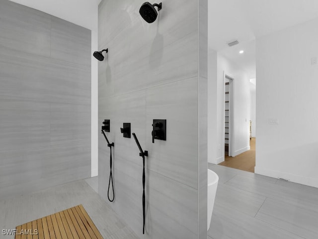 3475 3rd Ave SW, Naples, FL 34117 - full bathroom featuring tiled shower and recessed lighting