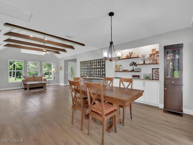 3475 3rd Ave SW, Naples, FL 34117 - dining area with light wood-style floors, ceiling fan, and a chandelier