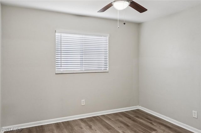 740 SW 5th St, Cape Coral, FL 33991 - unfurnished room featuring a ceiling fan and wood finished floors