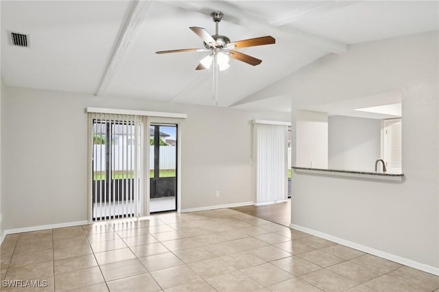 740 SW 5th St, Cape Coral, FL 33991 - unfurnished room with tile patterned flooring and ceiling fan