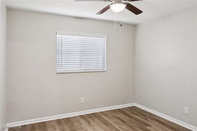 740 SW 5th St, Cape Coral, FL 33991 - spare room featuring a ceiling fan and wood finished floors