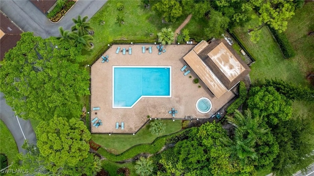 415 Augusta Blvd Unit 310, Naples, FL 34113 - aerial view of property's location featuring a pool