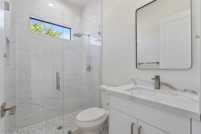 3115 41st St SW, Lehigh Acres, FL 33976 - bathroom with vanity and a marble finish shower