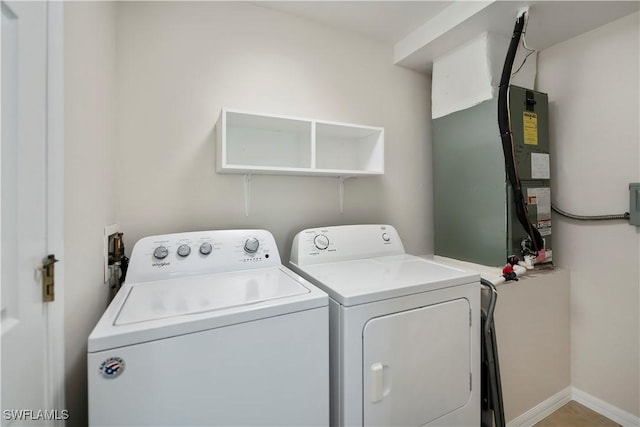 806 SW 4th Ave, Cape Coral, FL 33991 - laundry area with separate washer and dryer and heating unit