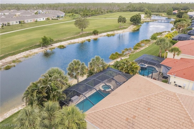 3260 Magnolia Landing Ln, North Fort Myers, FL 33917 - aerial view of residential area with a nearby body of water and a golf club