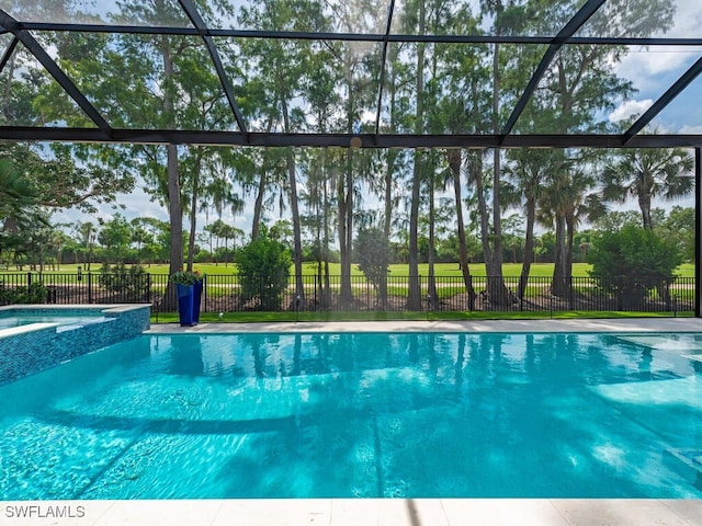 130 Burning Tree Dr, Naples, FL 34105 - view of swimming pool featuring a pool with connected hot tub