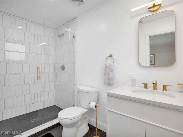 11810 Imperial Pines Way, Bonita Springs, FL 34135 - bathroom featuring vanity, a tile shower, and tile patterned flooring