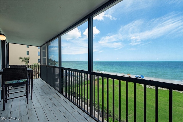 9375 Gulf Shore Dr Unit 402, Naples, FL 34108 - balcony featuring view of water and beach