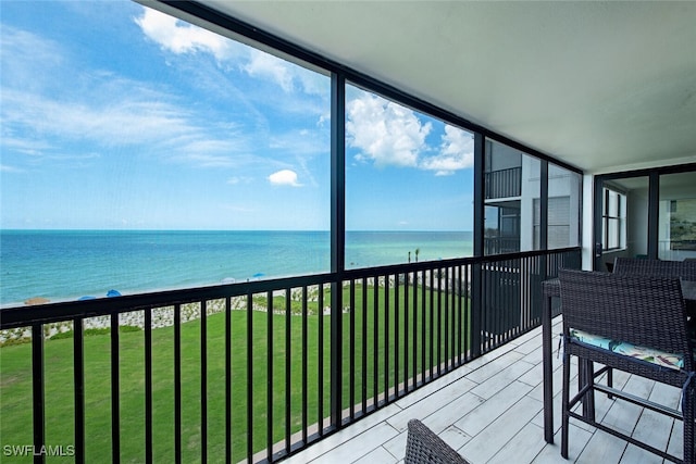9375 Gulf Shore Dr Unit 402, Naples, FL 34108 - balcony featuring a water view