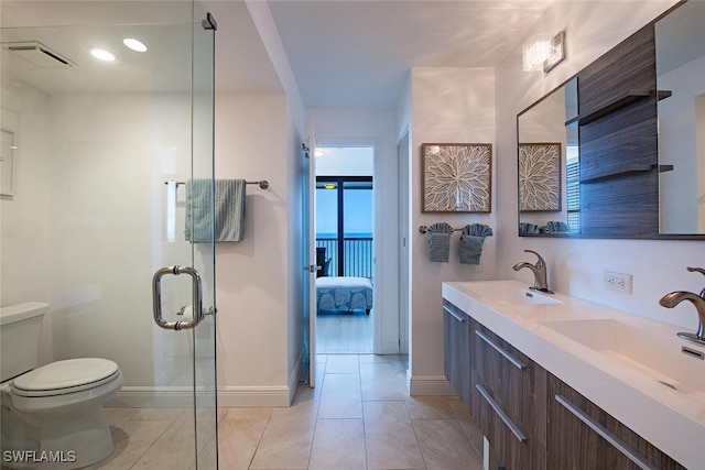 9375 Gulf Shore Dr Unit 402, Naples, FL 34108 - ensuite bathroom with double vanity and a stall shower