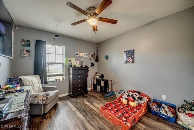 1817 SW 3rd Ave, Cape Coral, FL 33991 - bedroom featuring wood finished floors and ceiling fan