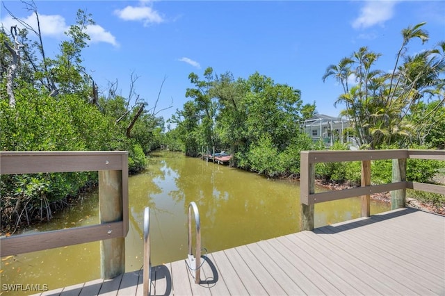 601 Periwinkle Way Unit D1, Sanibel, FL 33957 - dock area with a water view