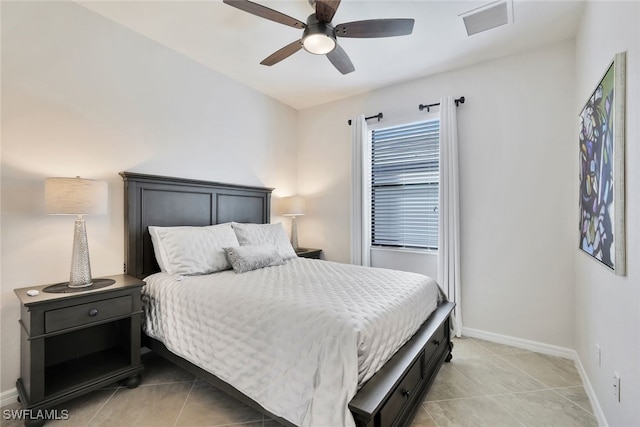 9207 Shadow Oak Ln, Naples, FL 34120 - bedroom featuring light tile patterned floors and ceiling fan