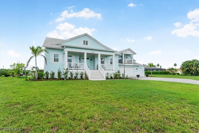 3548 Mondovi Ct, Punta Gorda, FL 33950 - greek revival inspired property featuring a porch, driveway, and a front lawn