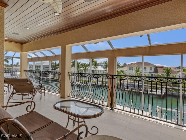 504 Tigertail Ct, Marco Island, FL 34145 - balcony with a water view and a residential view