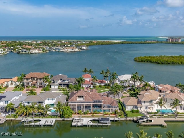 504 Tigertail Ct, Marco Island, FL 34145 - aerial perspective of suburban area with a large body of water