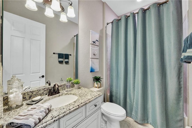 2786 Aviamar Cir, Naples, FL 34114 - bathroom featuring vanity, a chandelier, and a shower with shower curtain