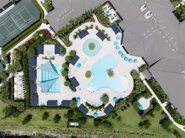 28646 Lobos Cir, Bonita Springs, FL 34135 - bird's eye view of a pool area