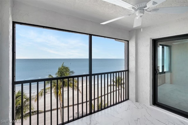 4770 Estero Blvd Unit 509, Fort Myers Beach, FL 33931 - unfurnished sunroom with view of water and beach