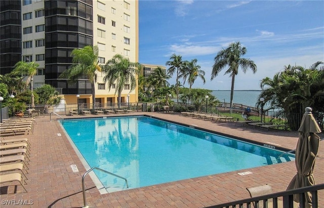 4265 Bay Beach Ln Unit 524, Fort Myers Beach, FL 33931 - community pool with a patio area