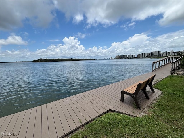 4265 Bay Beach Ln Unit 524, Fort Myers Beach, FL 33931 - dock area featuring a water view