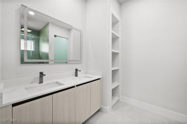 4211 12th Ave NE, Naples, FL 34120 - full bathroom featuring a stall shower and double vanity