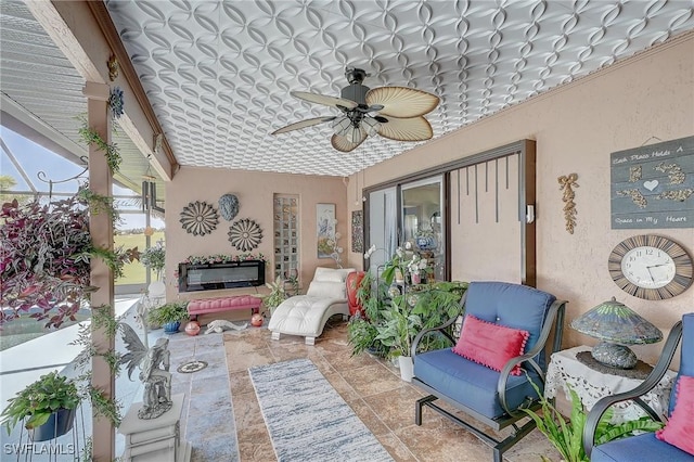 30 Bunker Ln, Rotonda West, FL 33947 - view of patio with ceiling fan