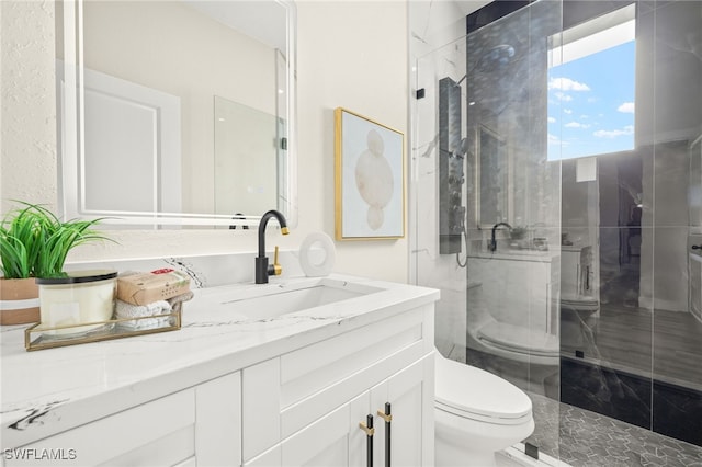 3008 20th St SW, Lehigh Acres, FL 33976 - bathroom featuring vanity and a marble finish shower