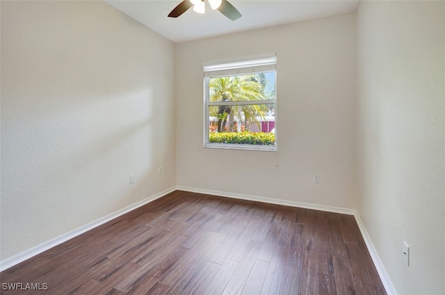 20010 Barletta Ln Unit 612, Estero, FL 33928 - spare room featuring a ceiling fan and dark wood-style floors